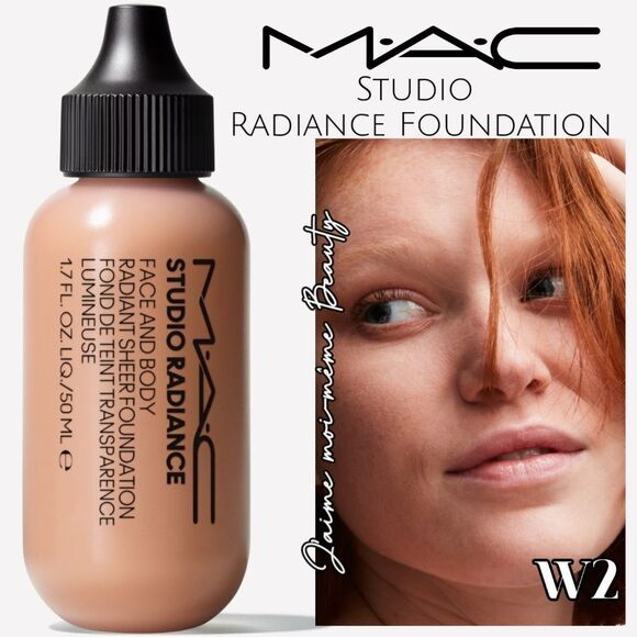 MAC Studio Radiance Foundation W2 (Light with Peach undertones) - Picture 1 of 11